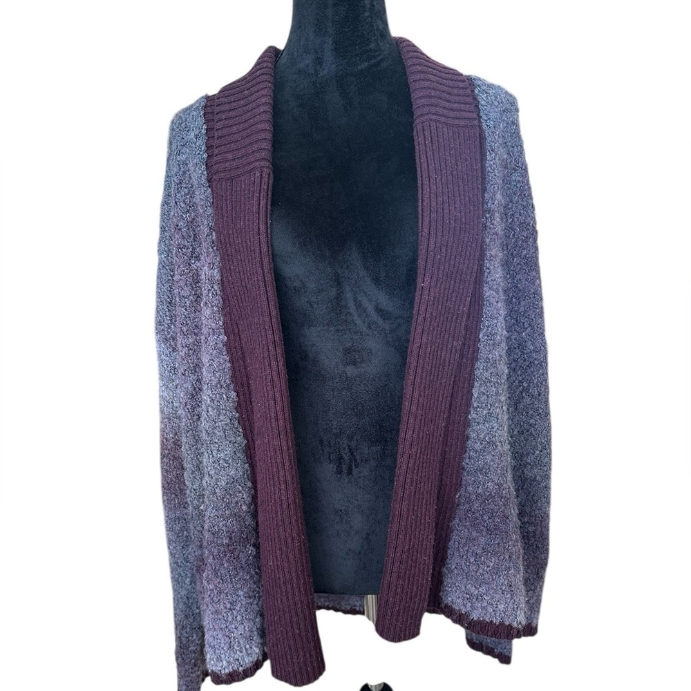 Woolrich Women's Burgundy and Gray Open Cardigan size XL